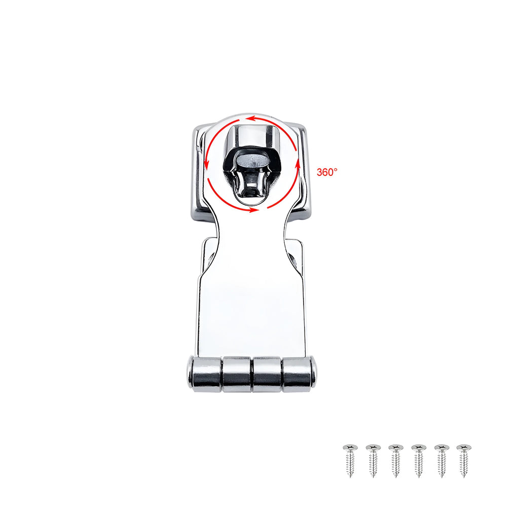 Single silver stainless steel lock bolt with marine grade 304 construction for cabinets and doors