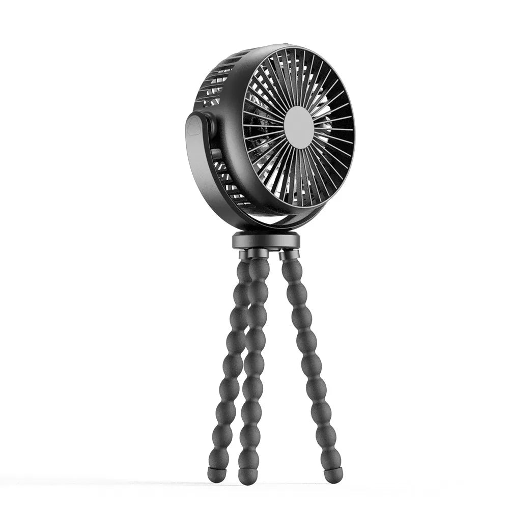 HOMEFISH F2 portable fan with automatic shake head mounted on a removable bracket