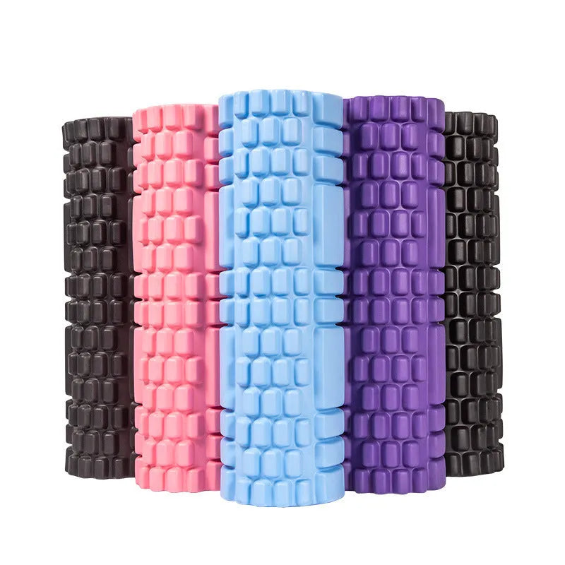 EVA foam roller for fitness in black colour with 30cm length