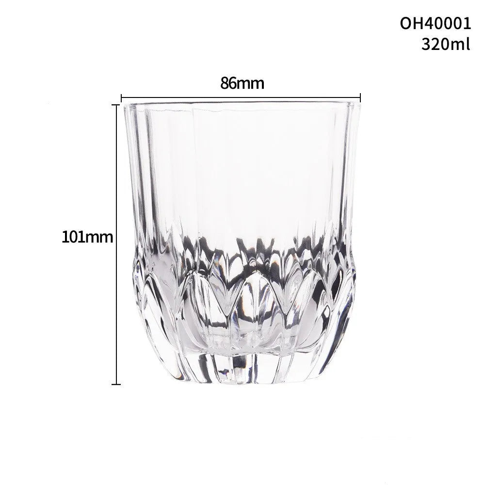 Thick bottom crystal whiskey shot glass in a selected colour with 350ml capacity.