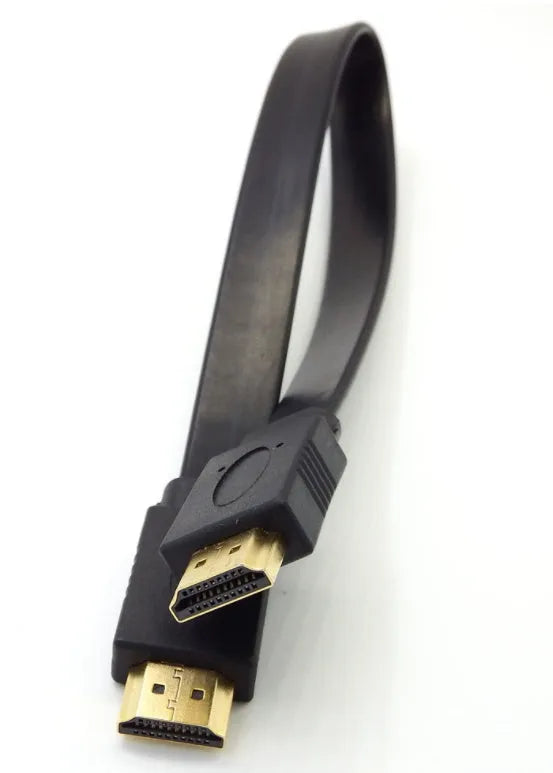Flat HDMI cable version 1.4 with copper wiring for 1080P high-definition connections in multiple lengths