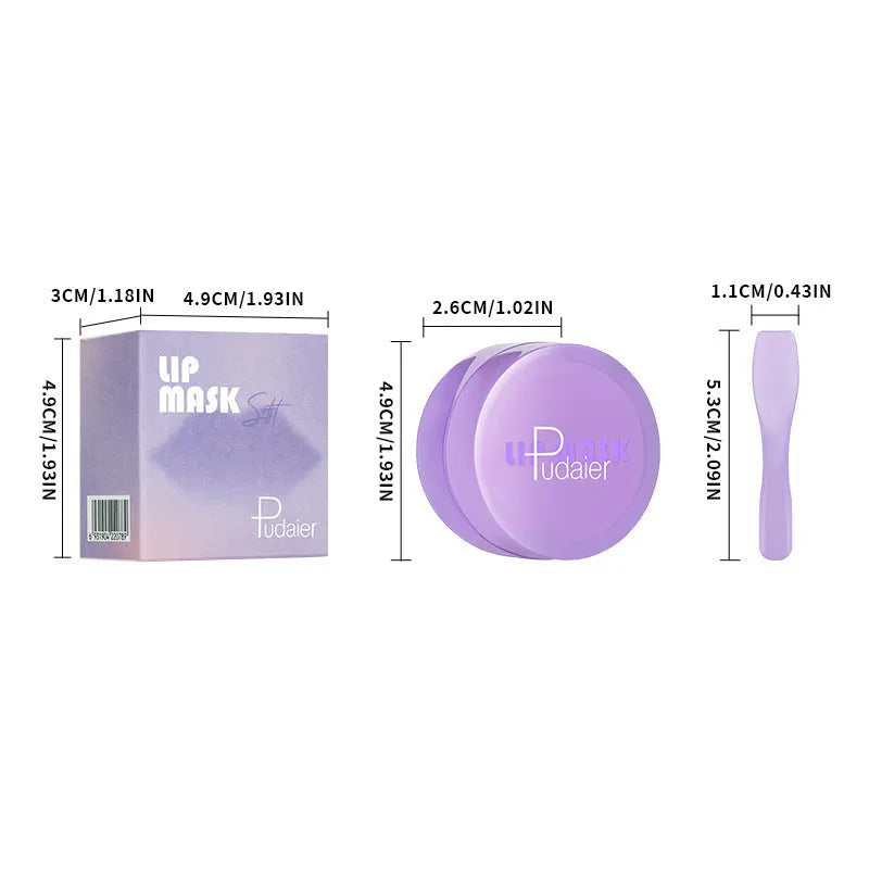 Lip balm exfoliating mask treatment tube with silicone lip scrubber tool