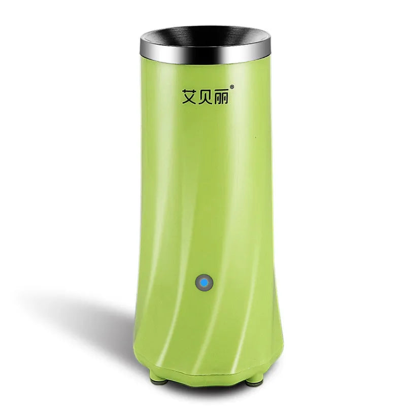 Beige white and green mini breakfast machine with automatic functions and 50W power rating