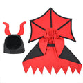 Black vampire costume for pets with cloak and hat for Halloween