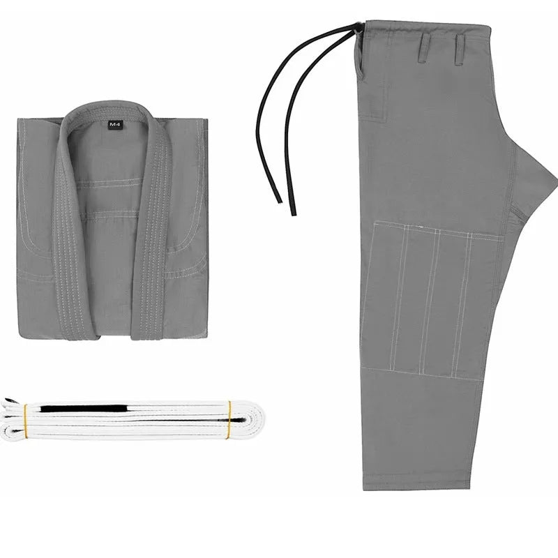 Brazilian Jiu-jitsu training uniform in cotton blend fabric with top and trousers
