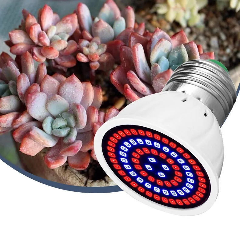 White decorative LED plant growth fill light with 80 beads for indoor potted plants.