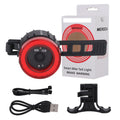 Black intelligent induction brake taillight with aluminum alloy body and seat tube bracket for cycling