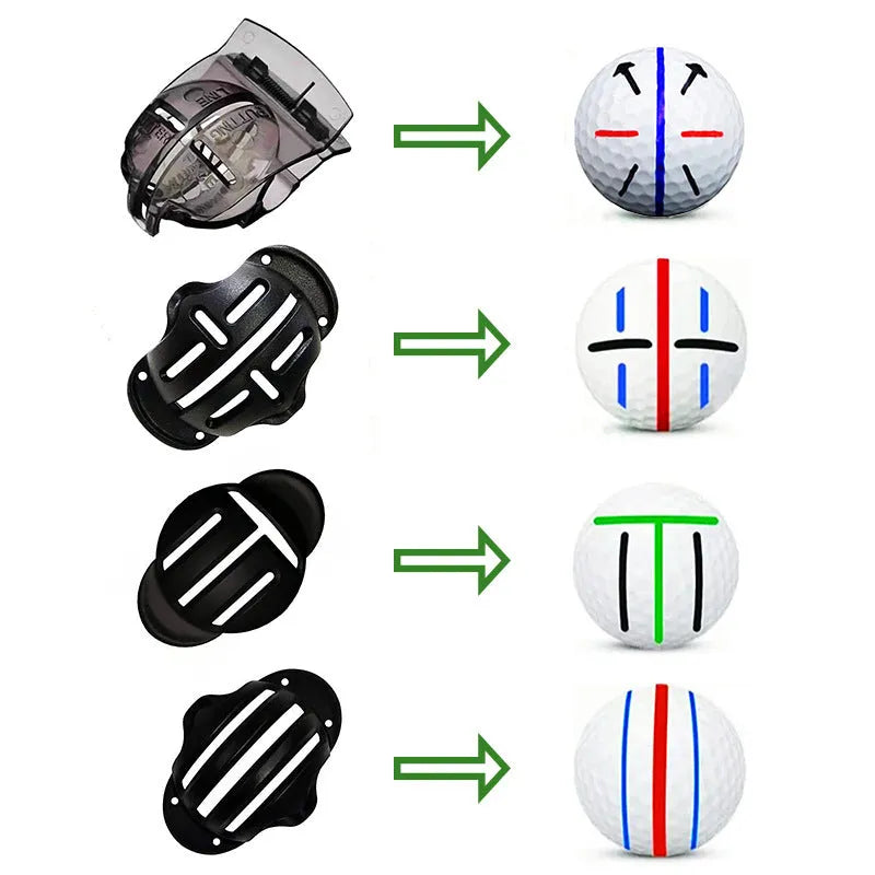 Golf putting alignment tool with scribers and drawing pens for practice