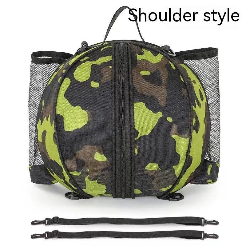 Oxford cloth basketball bag with 9L capacity in various colours and strap styles.