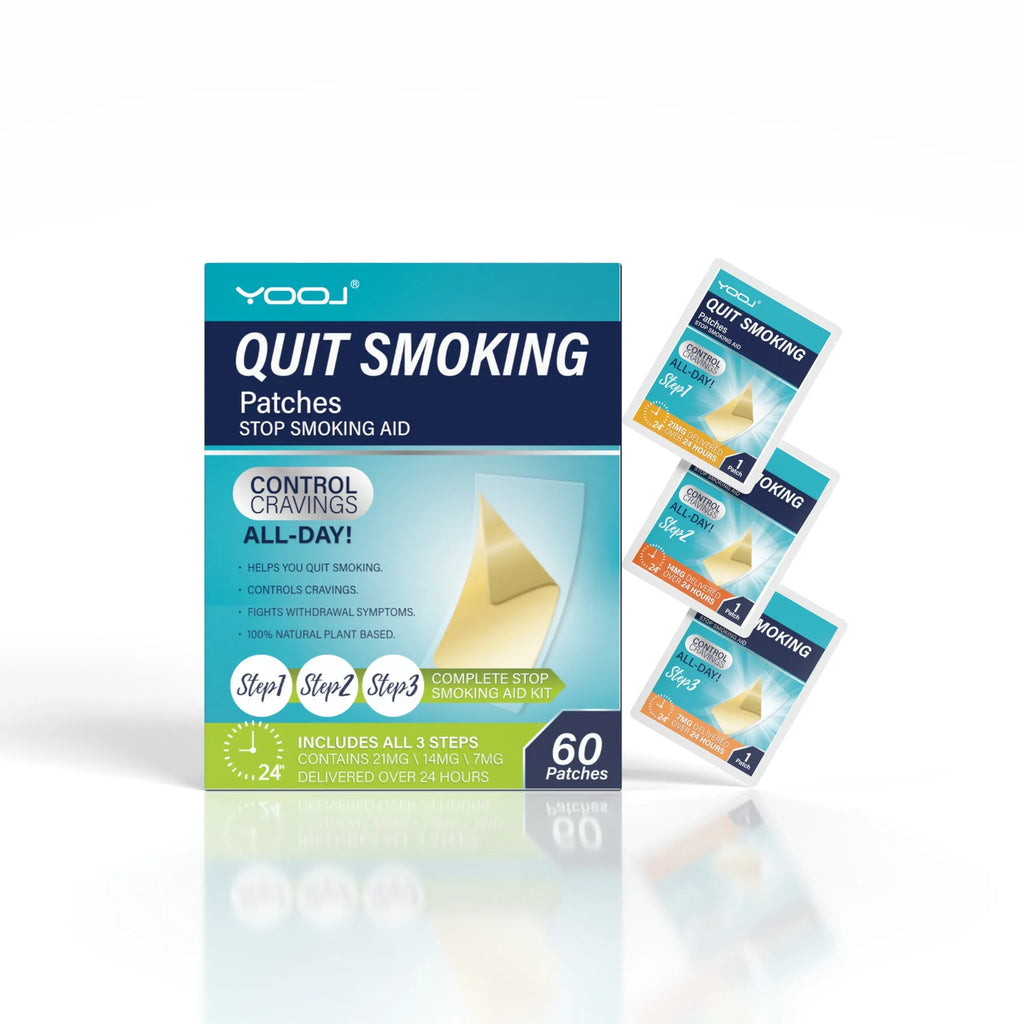 30-piece plant extract nicotine patch box for smoking cessation therapy