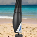 Waterproof outdoor banana umbrella cover in Oxford cloth, available in black or grey with five size options
