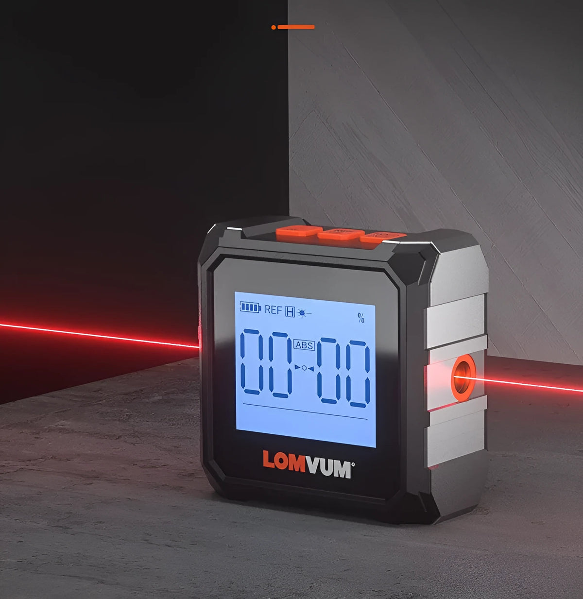 Digital inclinometer measurement tool with backlight display and alloy casing for construction work