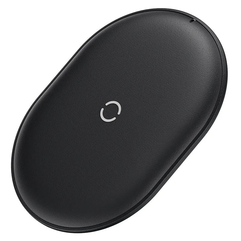 Baseus Rough 15W wireless charging pad in black or white with Type-C port