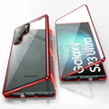 Magnetic mirror phone case for Samsung Galaxy S24 Ultra in seven colour options showing peep-proof design.