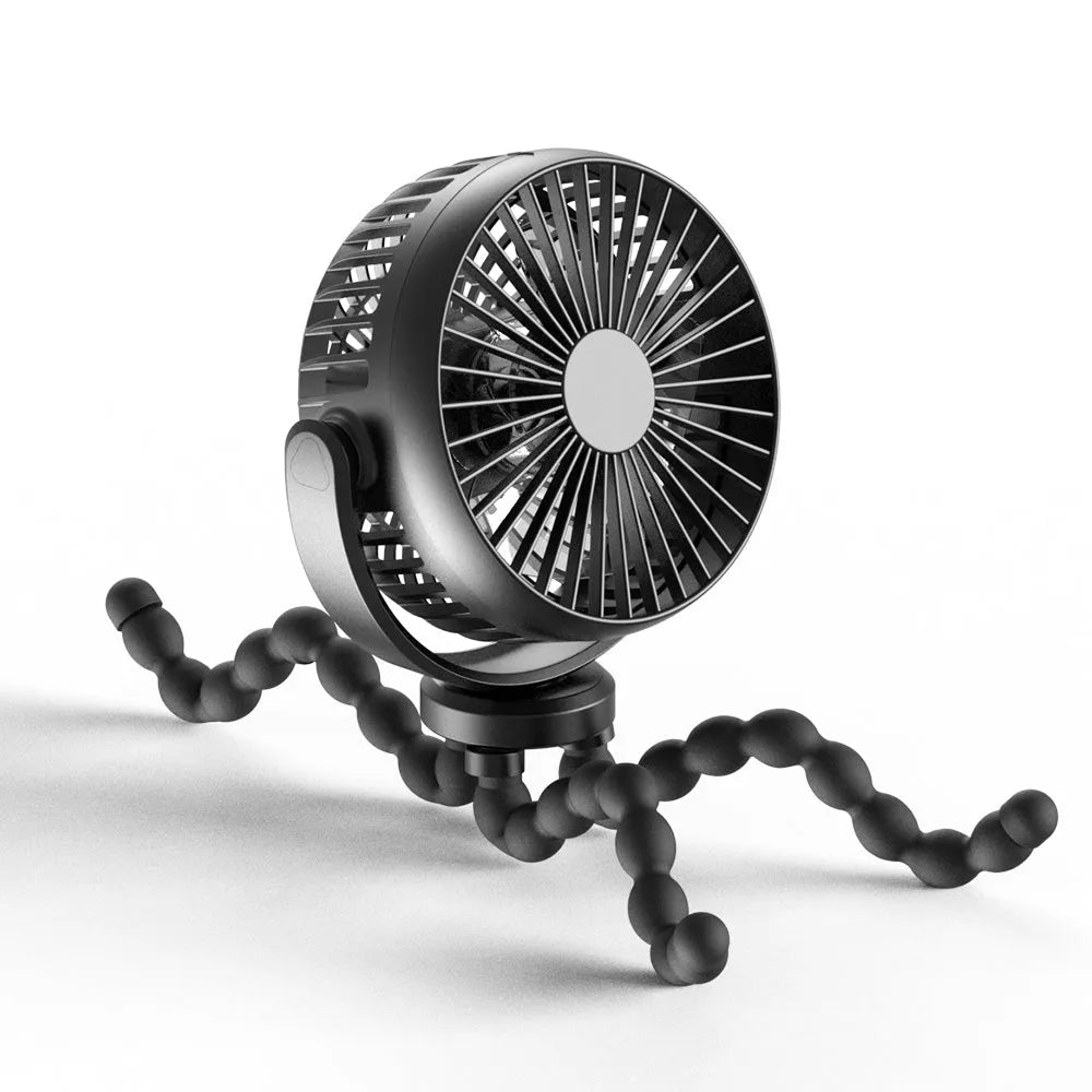 HOMEFISH F2 portable fan with automatic shake head mounted on a removable bracket