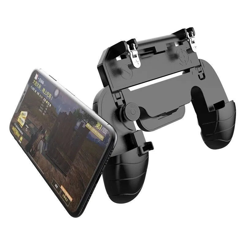 Multifunctional mobile game controller handle in black, blue and white colour options