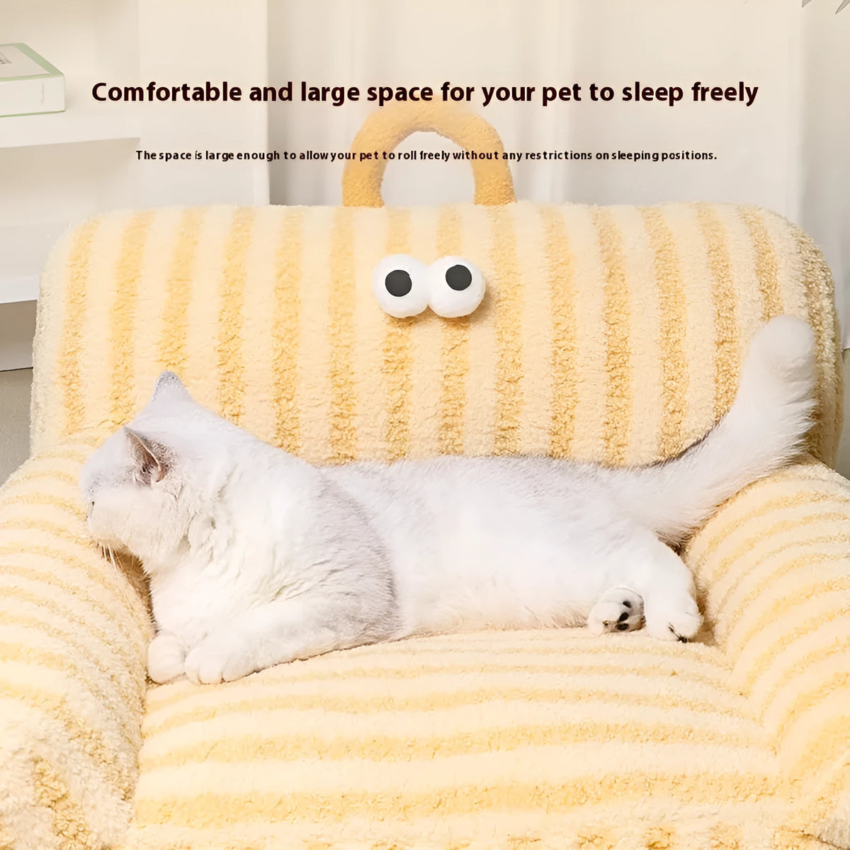 Cloth pet sofa nest bed in yellow, pink, lake blue or green, S M L, for cats and small dogs