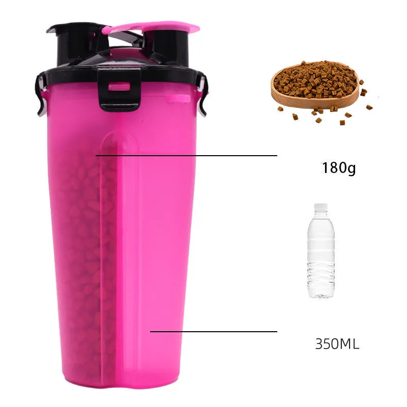 Portable dog water and food cup with collapsible 23cm design in multiple colours