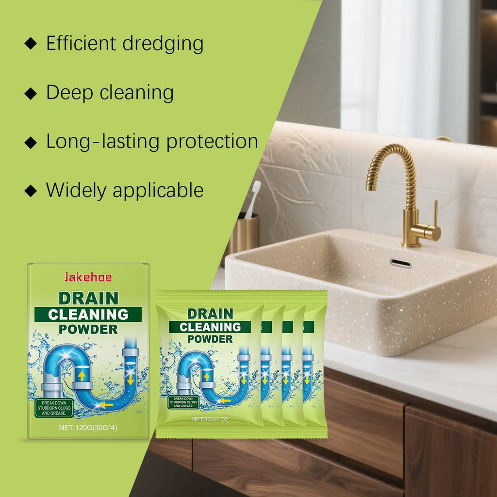 120g bottle of drain cleaning powder with sodium hydroxide and aluminium powder for unblocking pipes