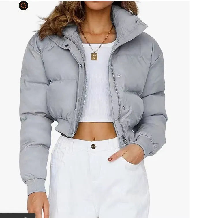 Women's loose fit polyester leisure jacket in blue colour with long sleeves