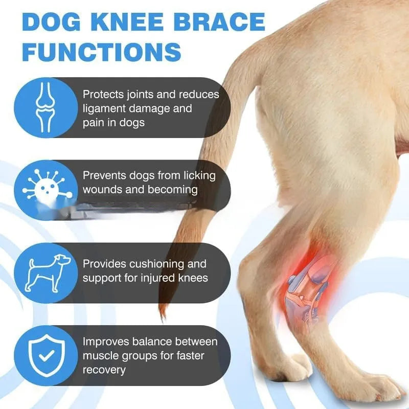 Black polyester dog leg guard for ACL rehabilitation and joint protection with adjustable sizing