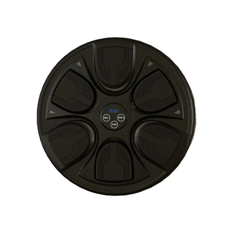 Black intelligent music boxing machine wall target with reaction system and included gloves