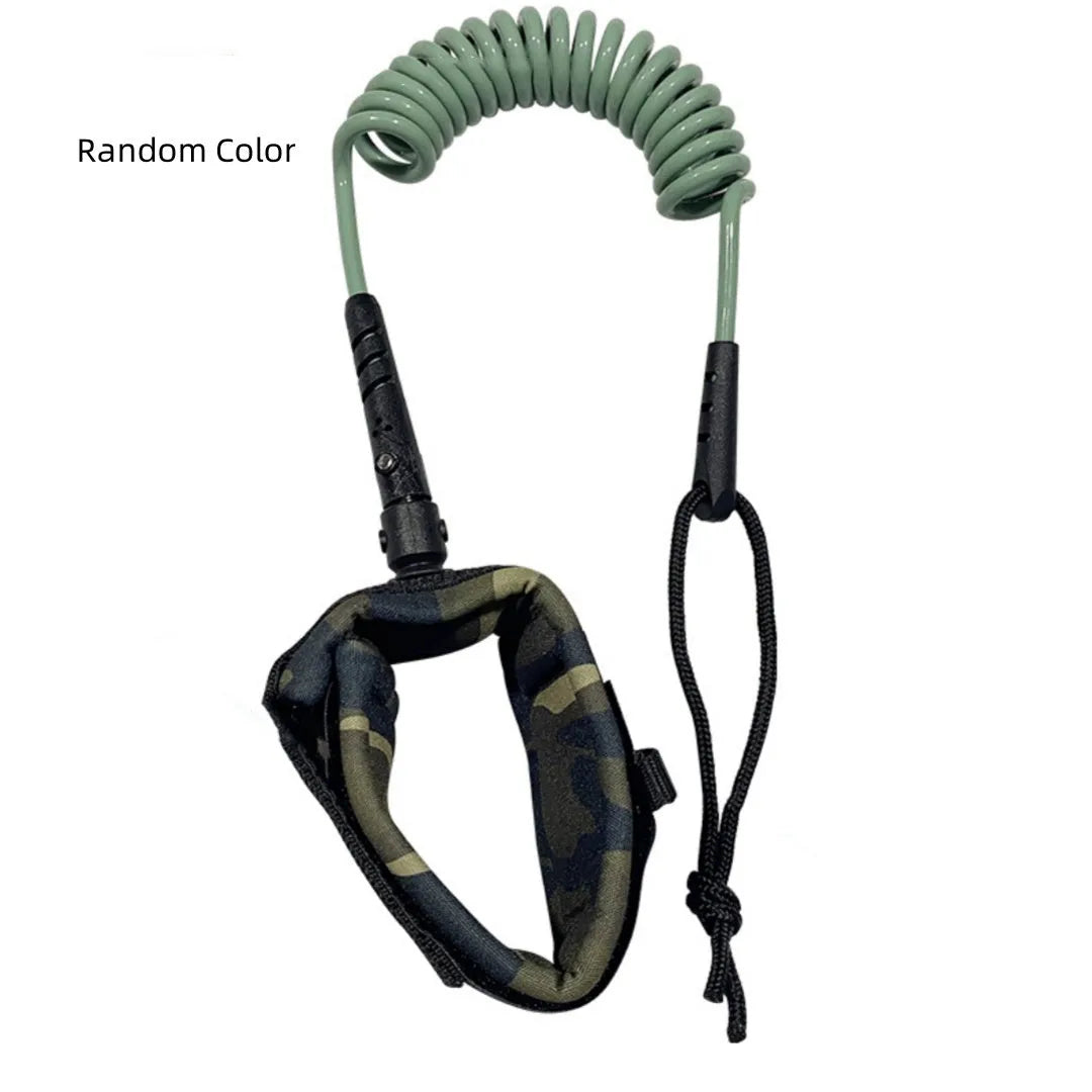 Surfboard hand holding rope made of elastic pulp material with 50kg maximum tension rating.