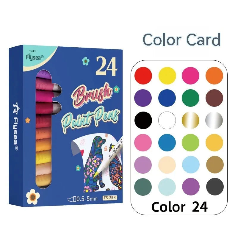 Set of soft head acrylic marker pens for hand lettering and graffiti artwork in multiple colour configurations
