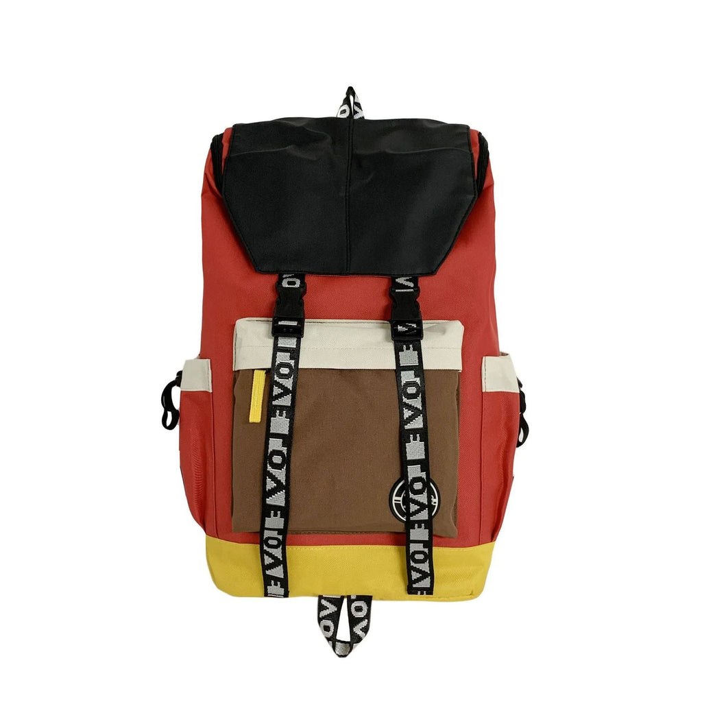 Oxford cloth backpack in black green or red with 32cm width and 17cm depth for students