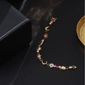 Electroplated alloy women's bracelet with animal and Zodiac modelling, sun moon XINGX elements, colour 8308