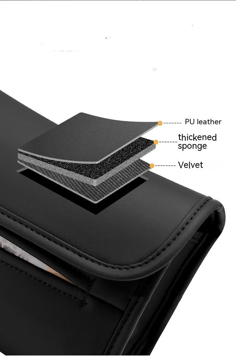 Leather car tissue box for hanging on vehicle chair backs in various colours