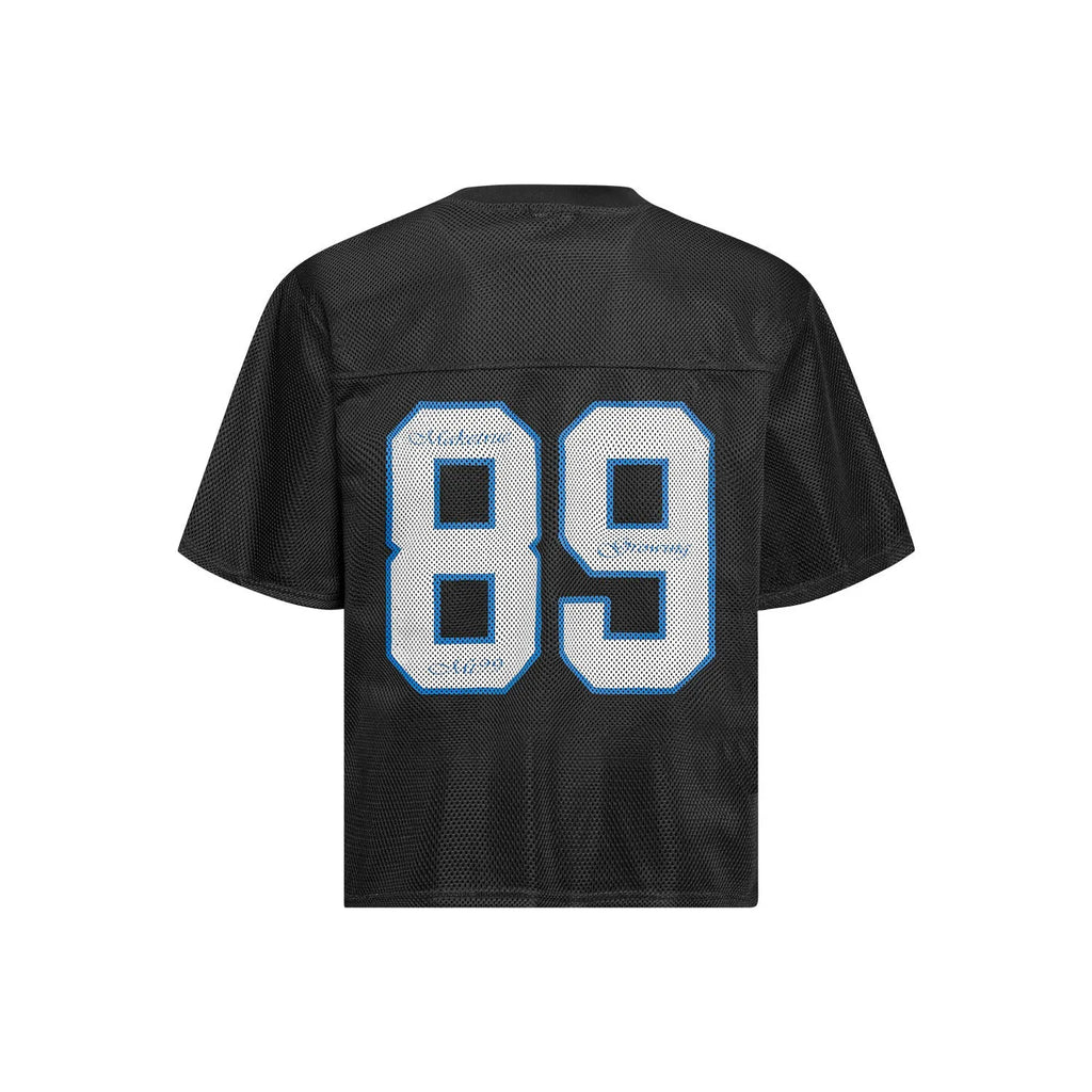Men's loose-fitting casual t-shirt with alphanumeric print design in black or white colour