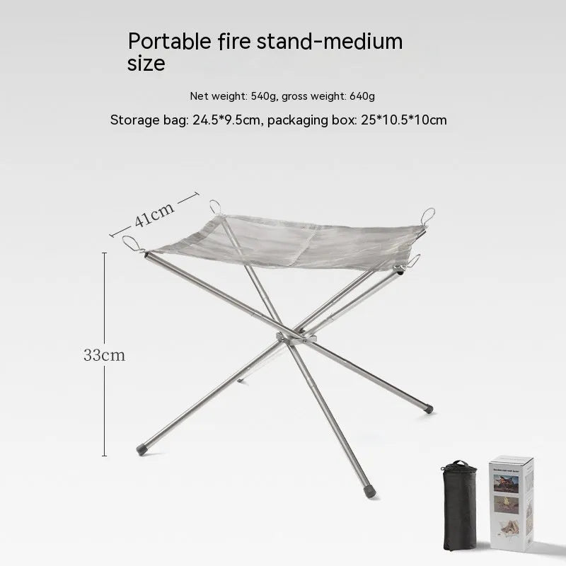 Silver stainless steel barbecue grill set with cooking net in medium and large size options