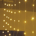 Copper curtain lamp with 100 warm white LED beads and USB power connection for decorative lighting