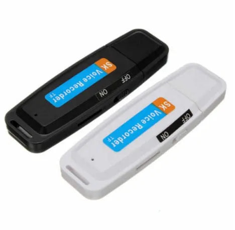 SK-868 creative USB flash drive with voice function in black or white plastic shell