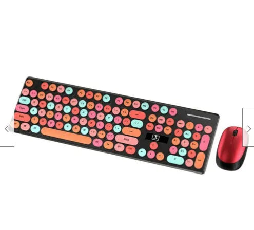 Wireless Punk Manipulator keyboard and mouse set in vibrant yellow mixed colour with backlit keys