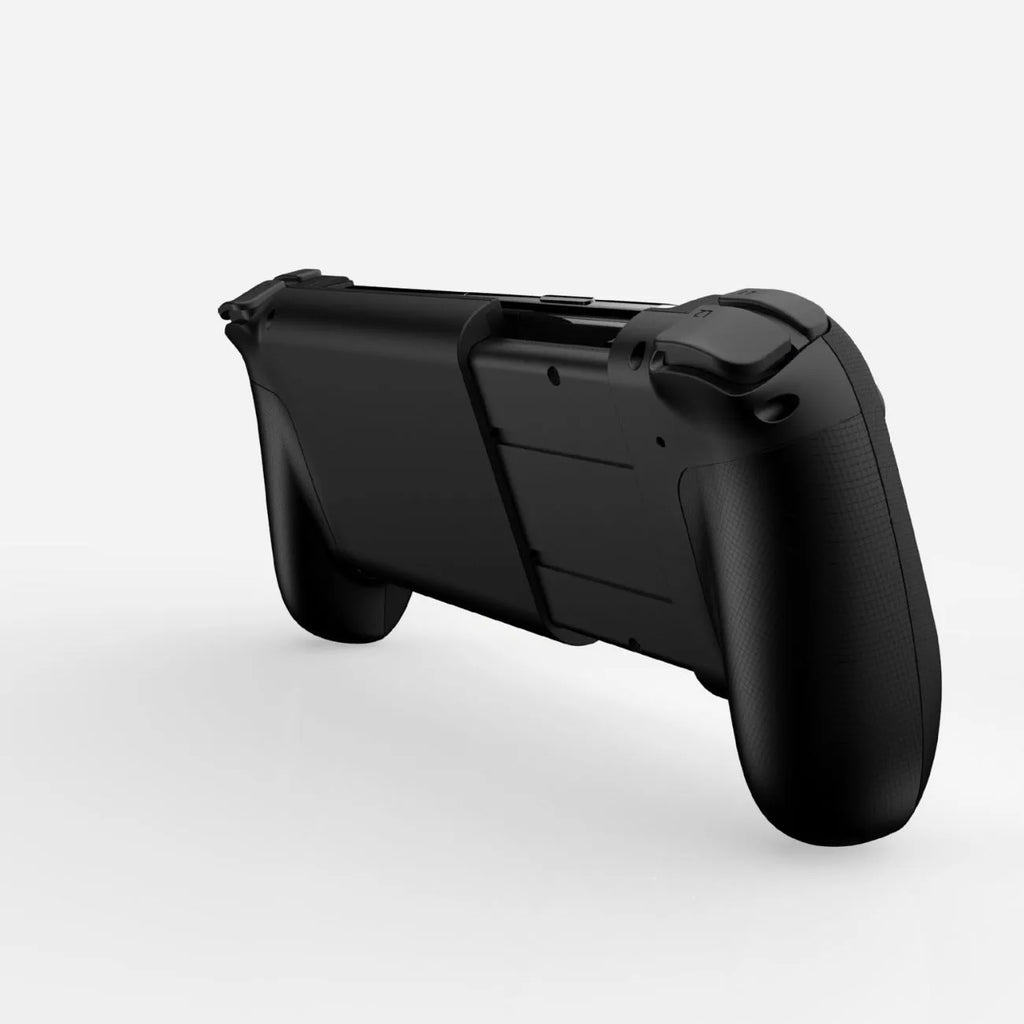 Bluetooth wireless mobile gaming controller for Android and iOS smartphones in black, red and blue, or white colours