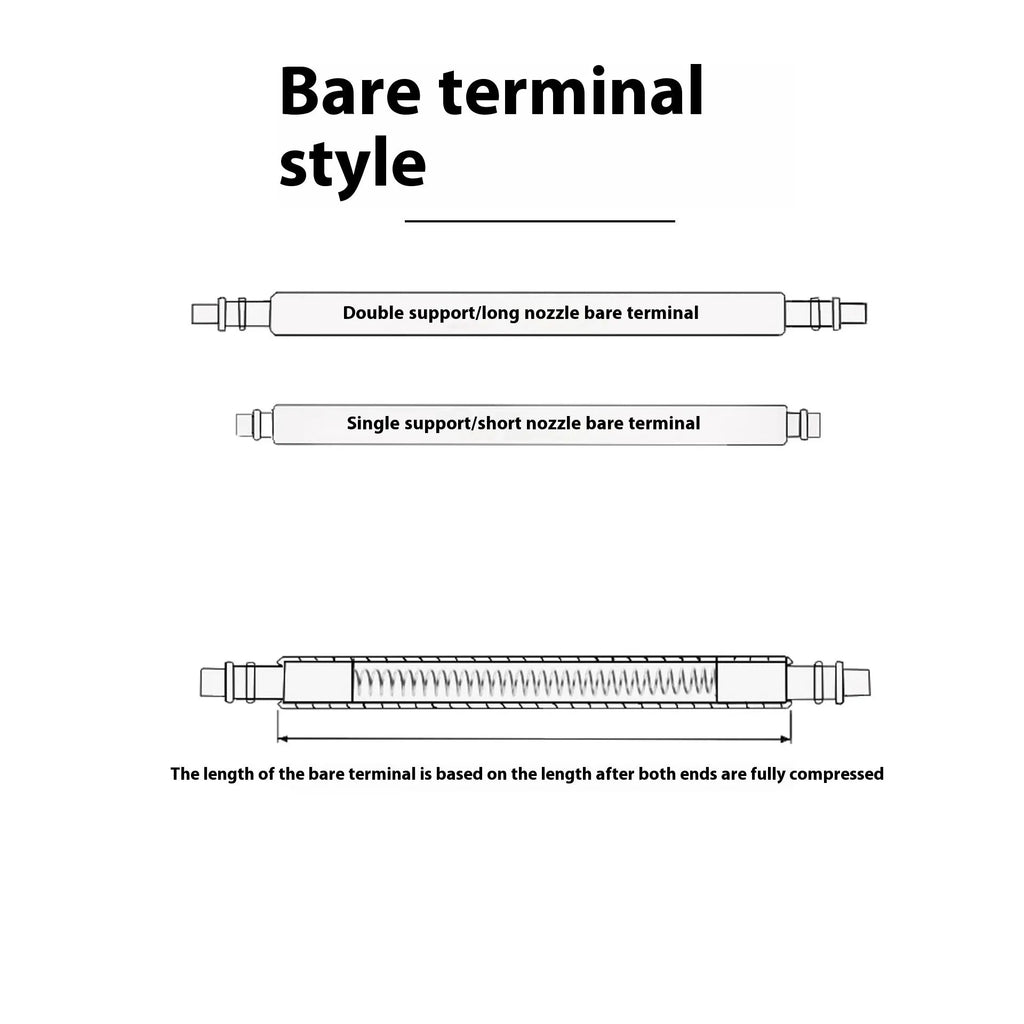 Watch bolt auricular needle spring shaft replacement parts in six sizes from 21mm to 26mm