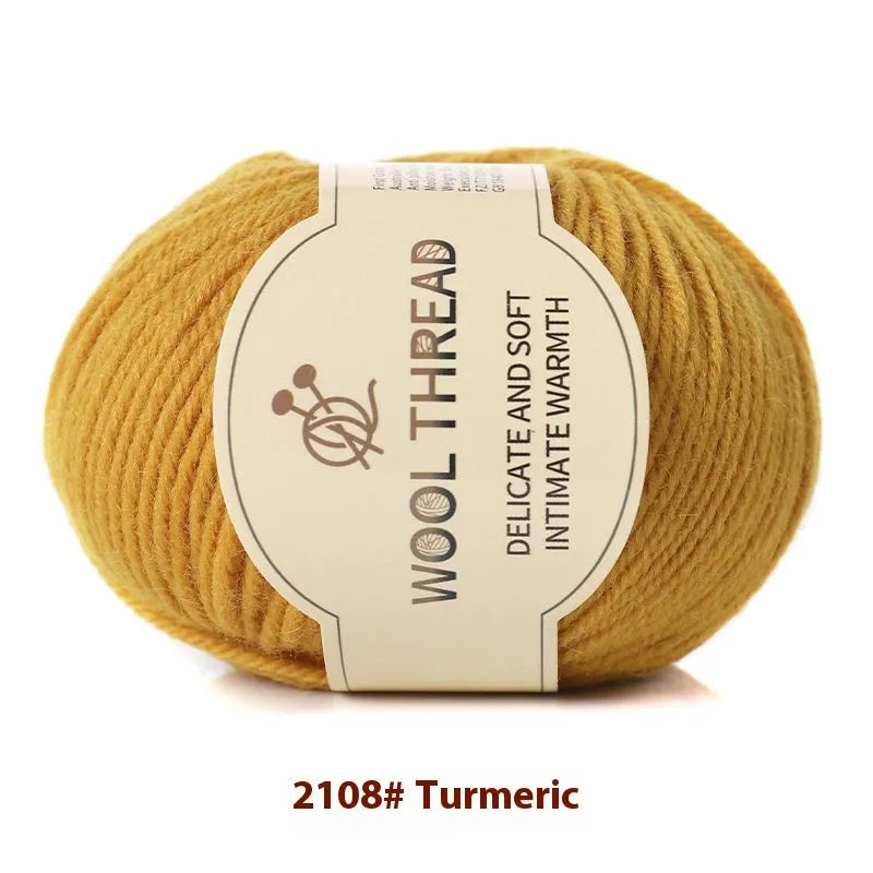 A single roll of hand-knitting wool thread in one of 30 colours, suitable for size 10 needles.
