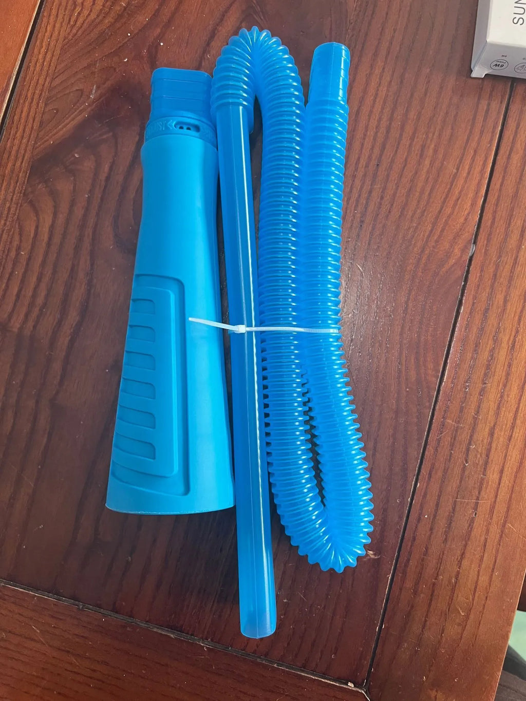 Blue plastic suction pipe vacuum cleaner head for washing machine dust cleaning with round design