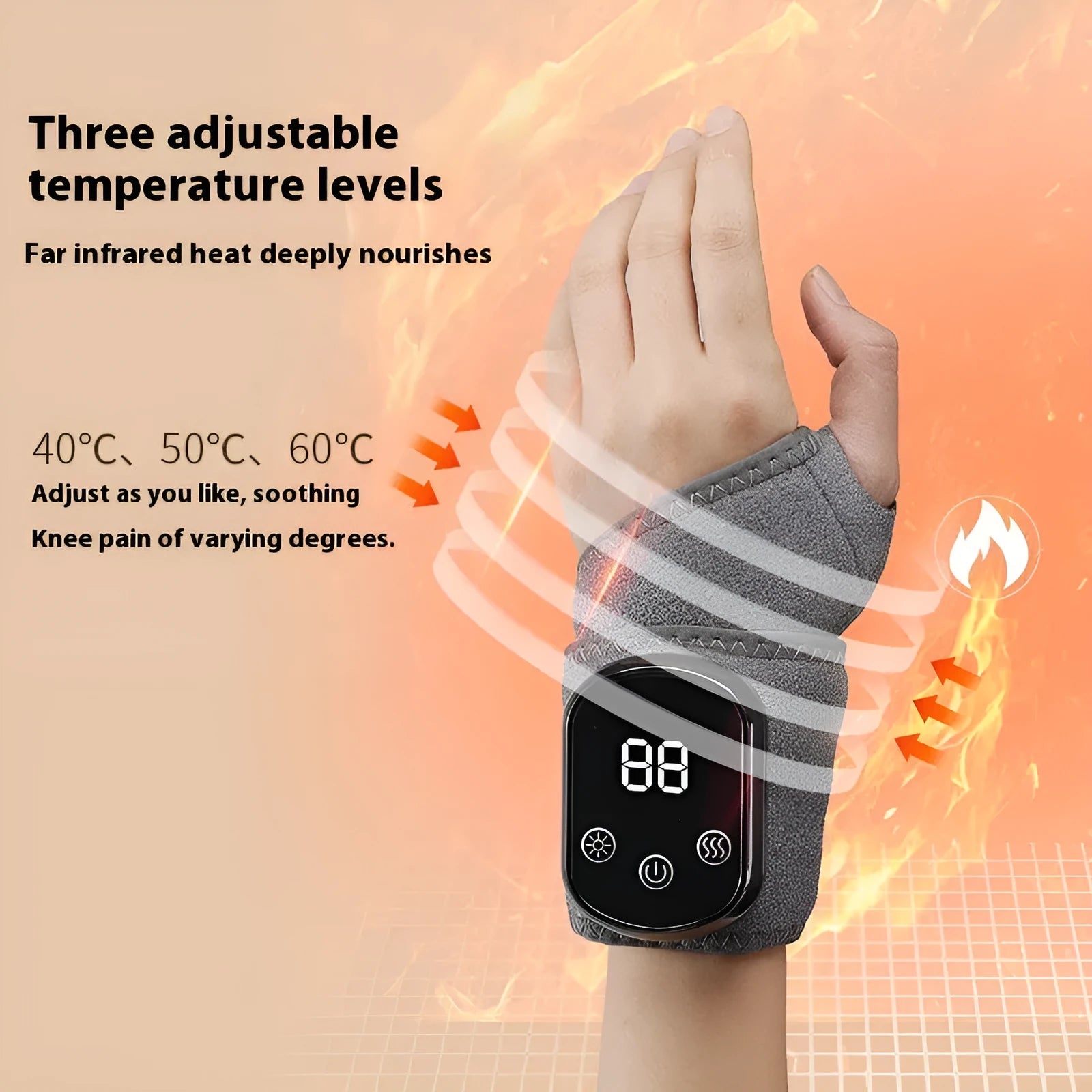 Gray rechargeable hand massage instrument with Type-C charging port