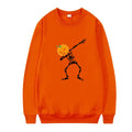 Women's printed cotton crew neck long sleeve top in multiple colours on a hanger.