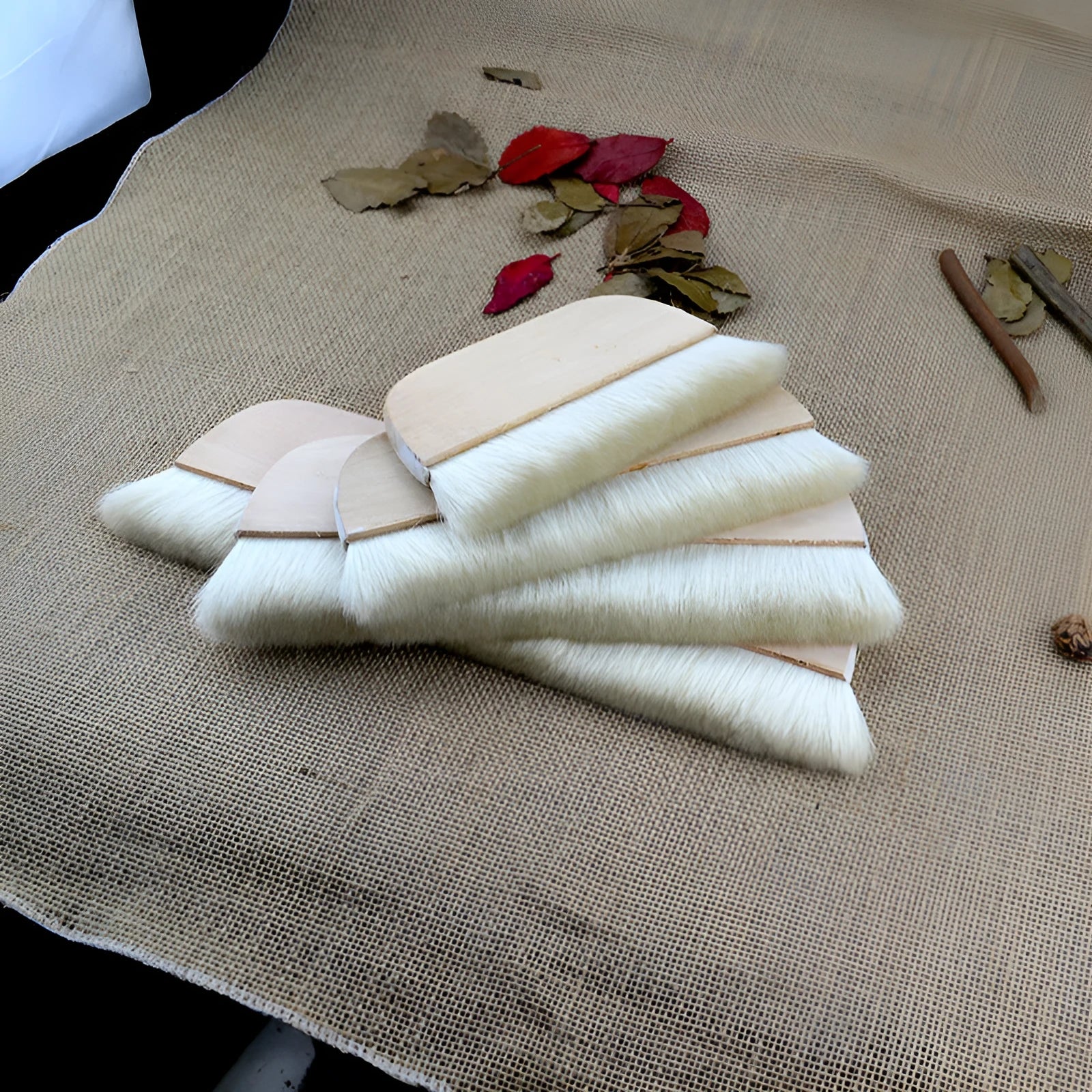 Wool art mounting brush for paste board shading in picture colour with size options