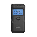 Black portable household alcohol breath tester HD-JJCSY01 on white background