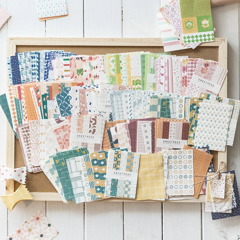 50 sheets of retro dessert-themed note paper measuring 56 by 83 millimetres