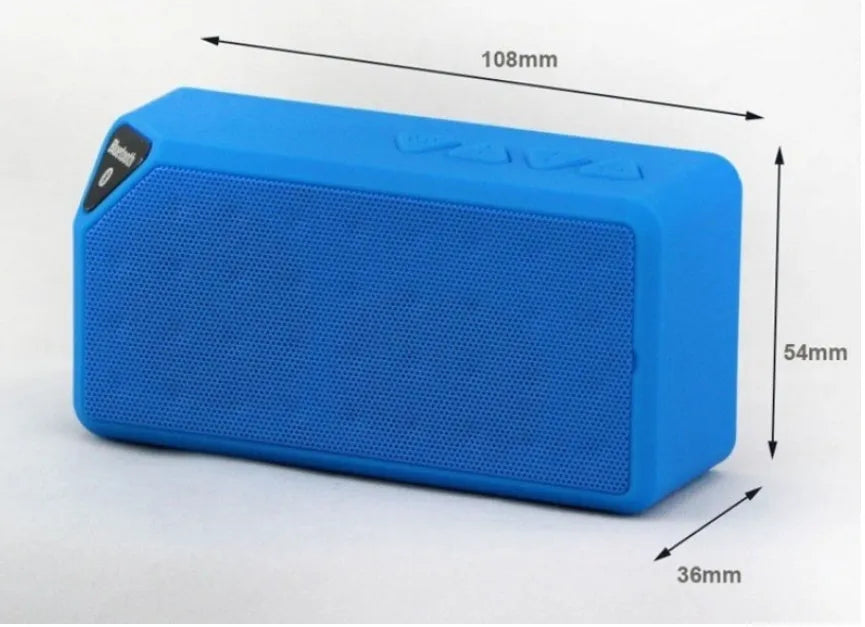 Cannon X3 small cube-shaped portable Bluetooth speaker in black, blue, green, red, and yellow colour options