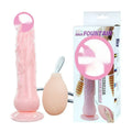 Flesh-coloured TPR and ABS suction cup dildo sex toy, 200mm long.