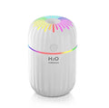 Fireworks A5 white USB mini humidifier on a desk next to a laptop