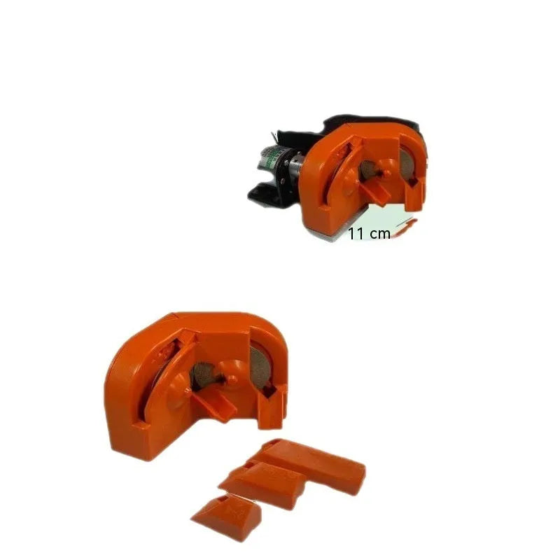 Universal portable grinding drill tool with orange and black sander sets