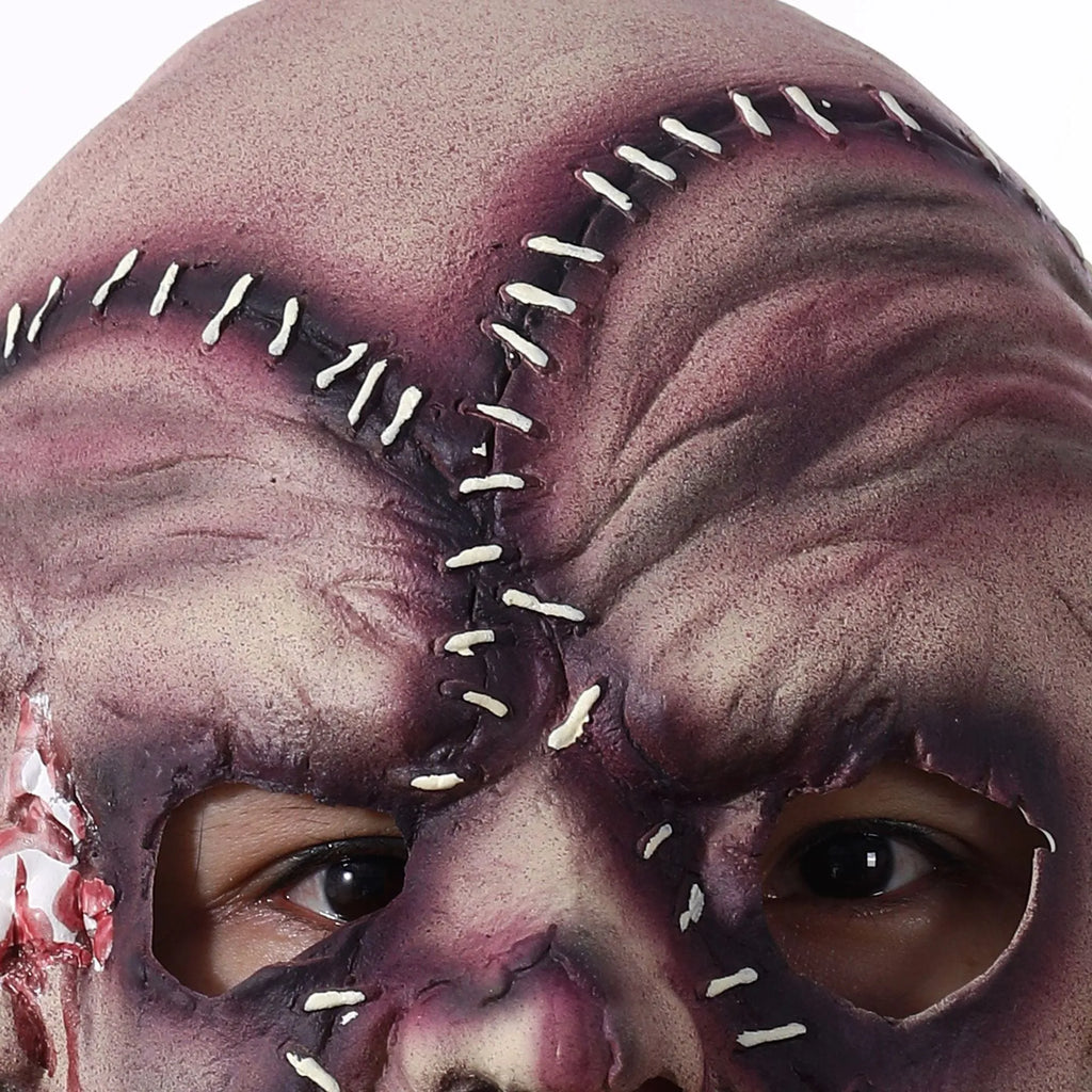 Latex three-sided grimace horror mask for Halloween costume parties